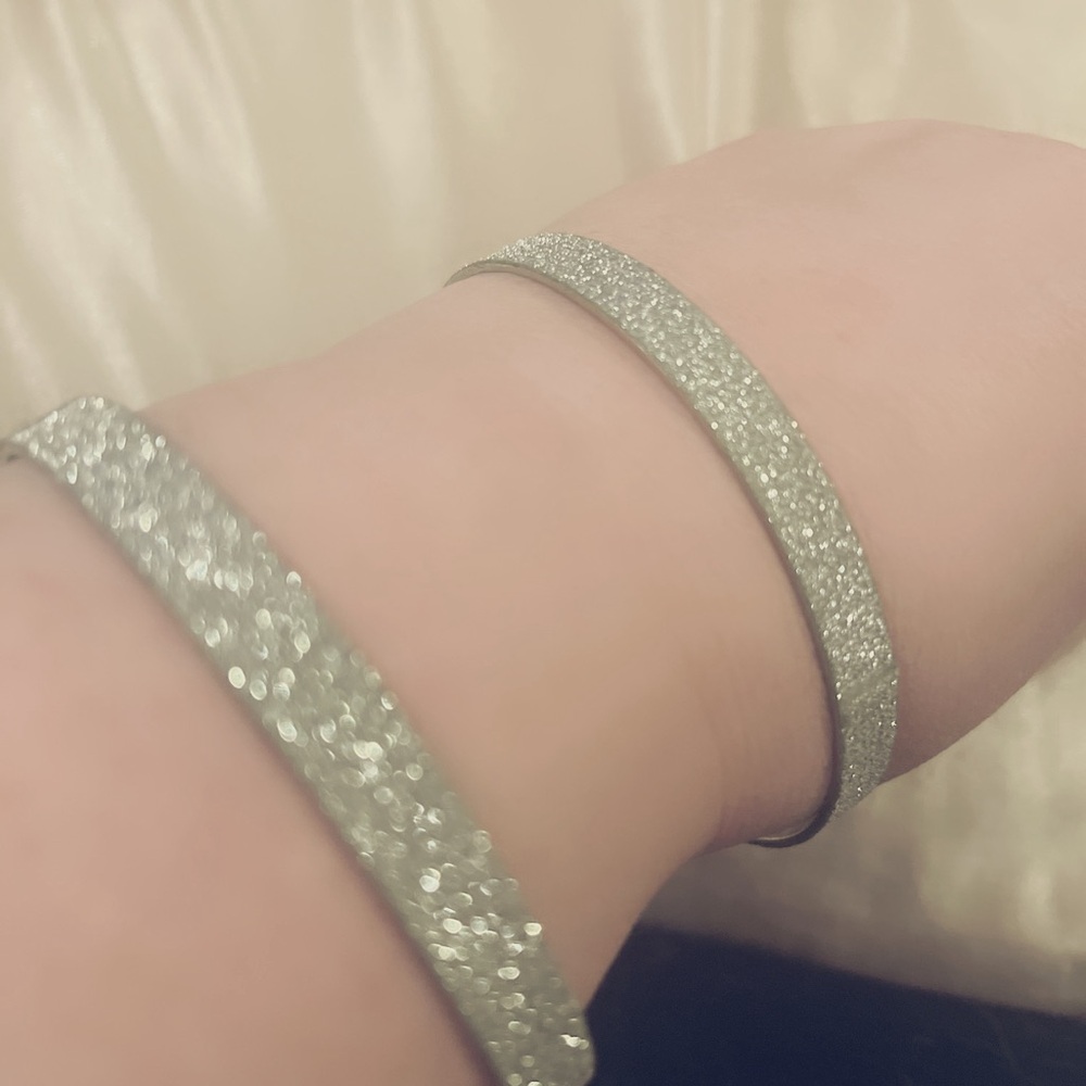 Plus Size Sparkly Bangles & Magnetic Bracelet - image 5